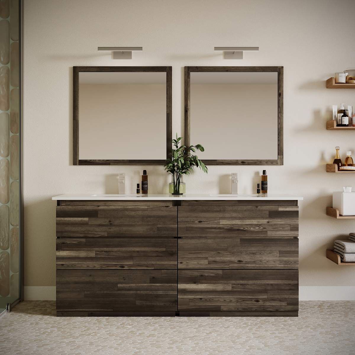 Formosa 70" Double Free Standing Vanity Cabinet - Less Vanity Top