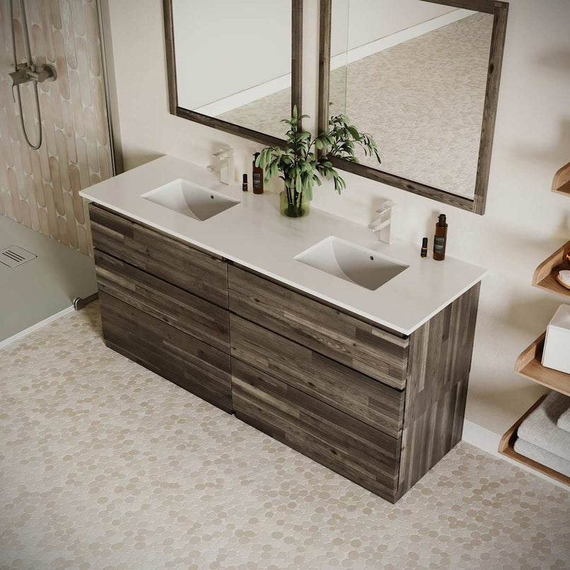 Formosa 72" Free Standing Double Basin Vanity Set with Cabinet and Quartz Vanity Top - image 4