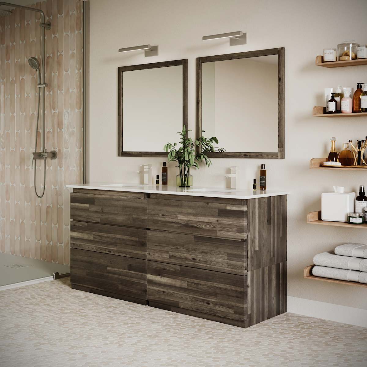 Formosa 72" Free Standing Double Basin Vanity Set with Cabinet and Quartz Vanity Top - image 5