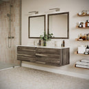 Formosa 72" Wall Mounted Double Basin Vanity Set with Cabinet and Quartz Vanity Top - image 5