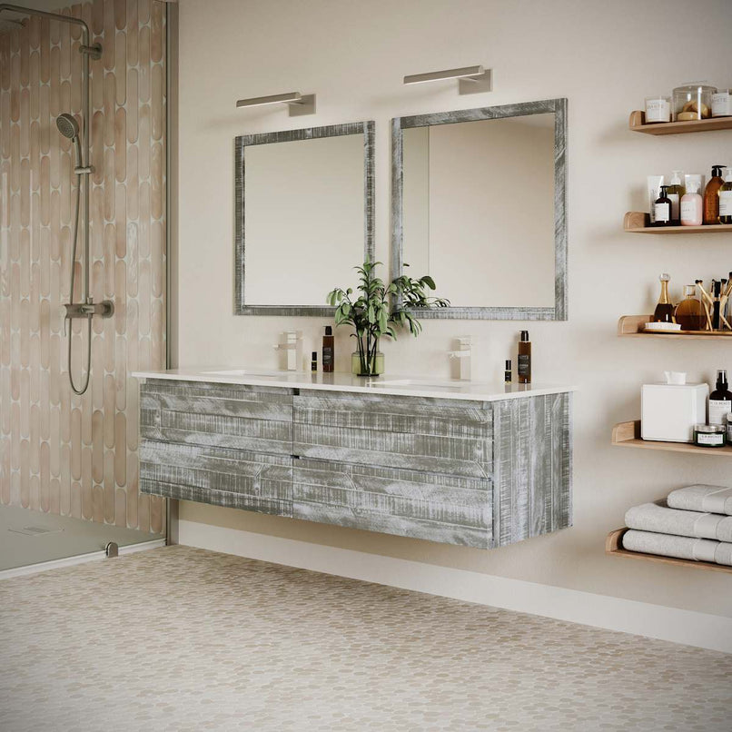 Formosa 72" Wall Mounted Double Basin Vanity Set with Cabinet and Quartz Vanity Top - image 20