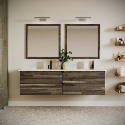Formosa 72" Wall Mounted Double Basin Vanity Set with Cabinet and Quartz Vanity Top - image 1