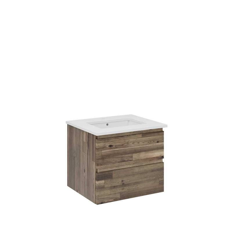 Formosa 24" Wall Mounted Single Basin Vanity Set with Cabinet and Quartz Vanity Top - image 2