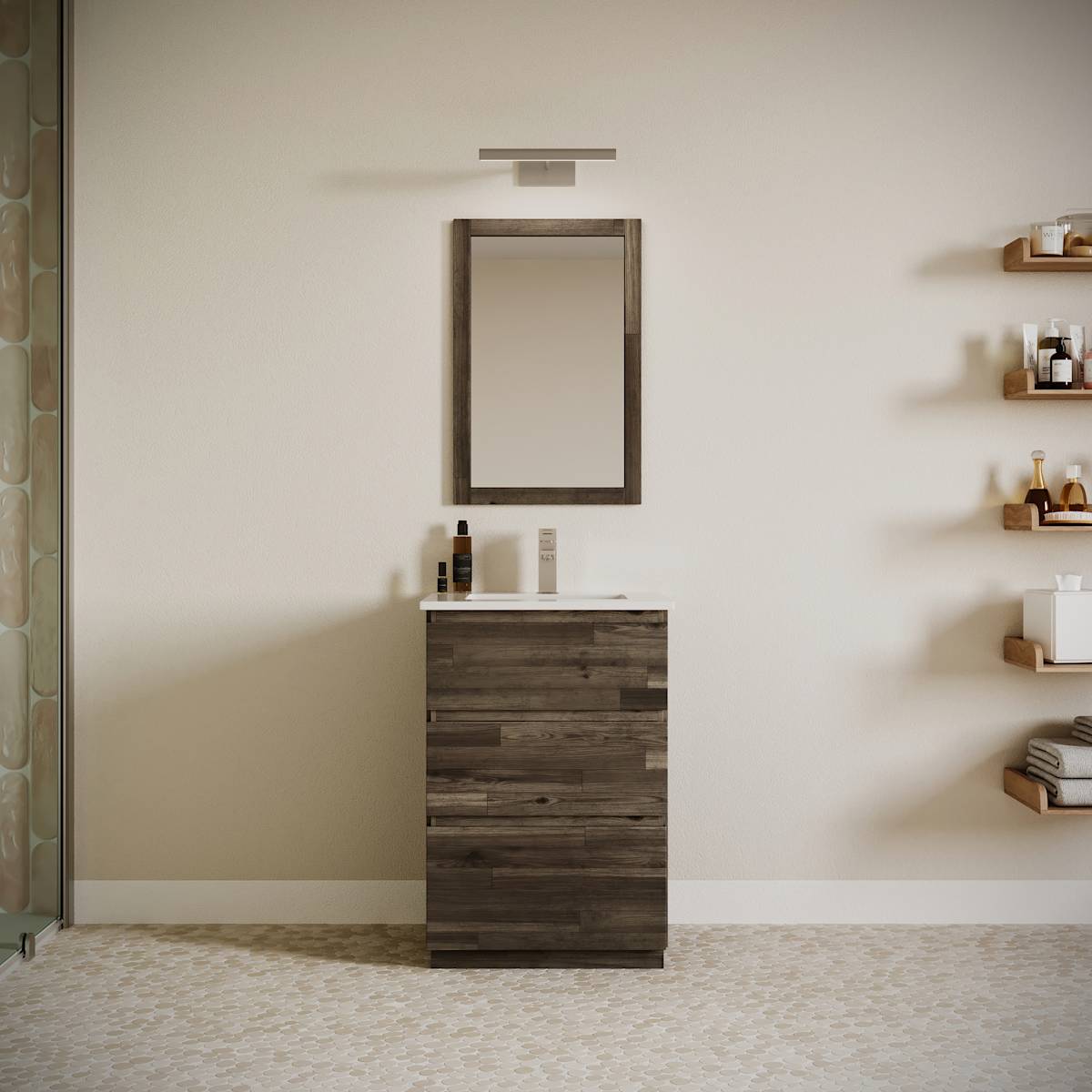 Formosa 24" Free Standing Single Basin Vanity Set with Cabinet and Quartz Vanity Top