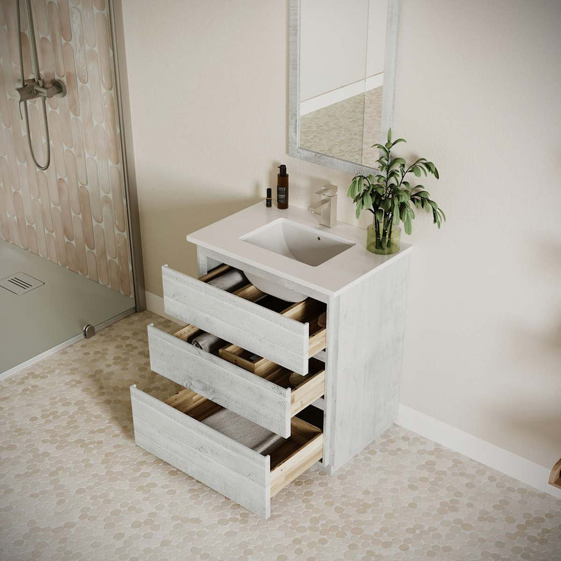 Formosa 30" Free Standing Single Basin Vanity Set with Cabinet and Quartz Vanity Top - image 15