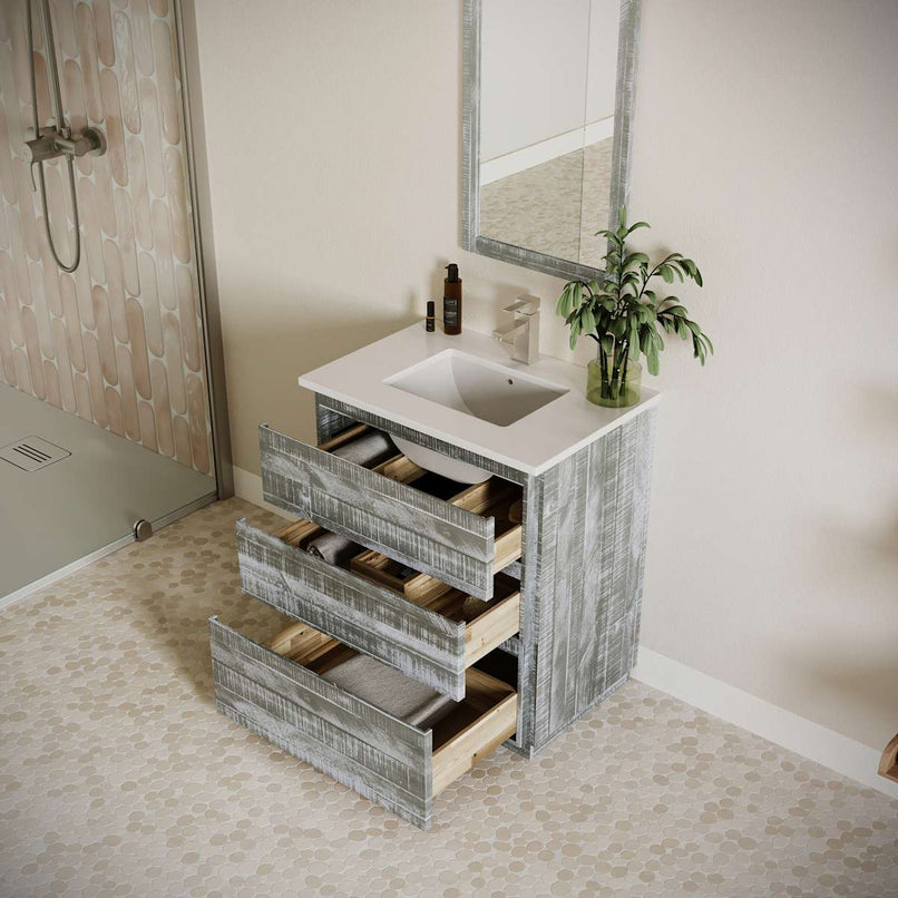 Formosa 30" Free Standing Single Basin Vanity Set with Cabinet and Quartz Vanity Top - image 22