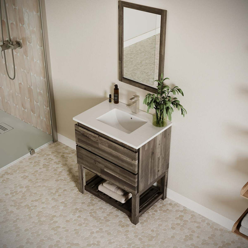 Formosa 30" Free Standing Single Basin Vanity Set with Cabinet and Quartz Vanity Top - image 4