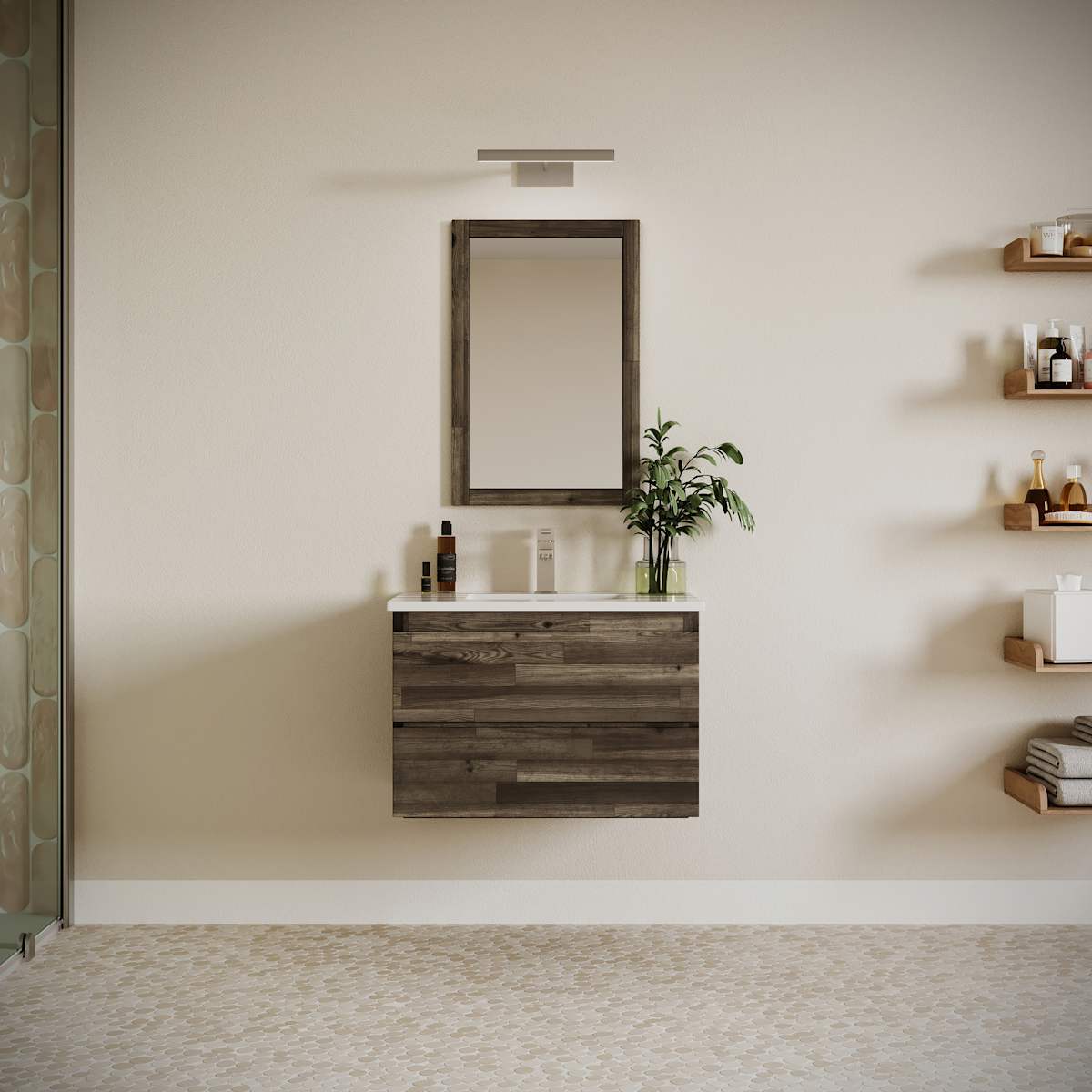Formosa 30" Wall Mounted Single Basin Vanity Set with Cabinet and Quartz Vanity Top - image 1