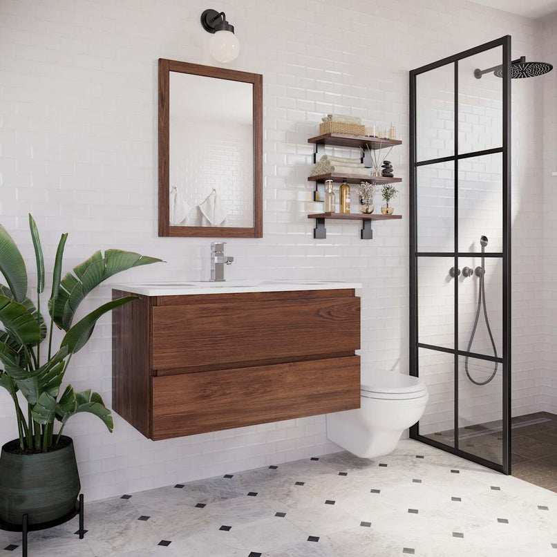 Formosa 36" Wall Mounted Single Basin Vanity Set with Cabinet and Quartz Vanity Top - image 4