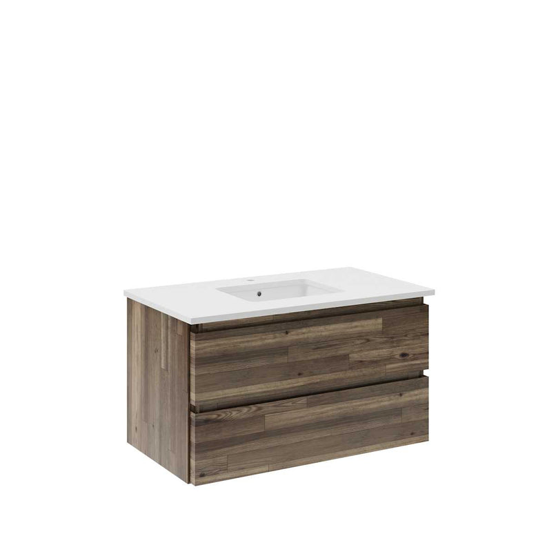 Formosa 36" Wall Mounted Single Basin Vanity Set with Cabinet and Quartz Vanity Top - image 2