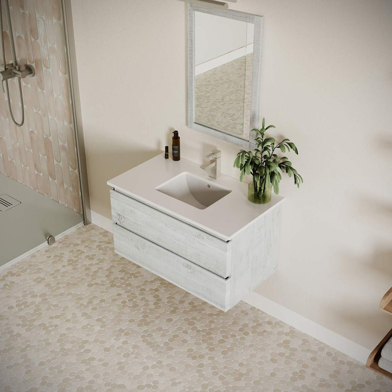 Formosa 36" Wall Mounted Single Basin Vanity Set with Cabinet and Quartz Vanity Top - image 16