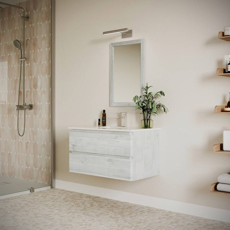 Formosa 36" Wall Mounted Single Basin Vanity Set with Cabinet and Quartz Vanity Top - image 17