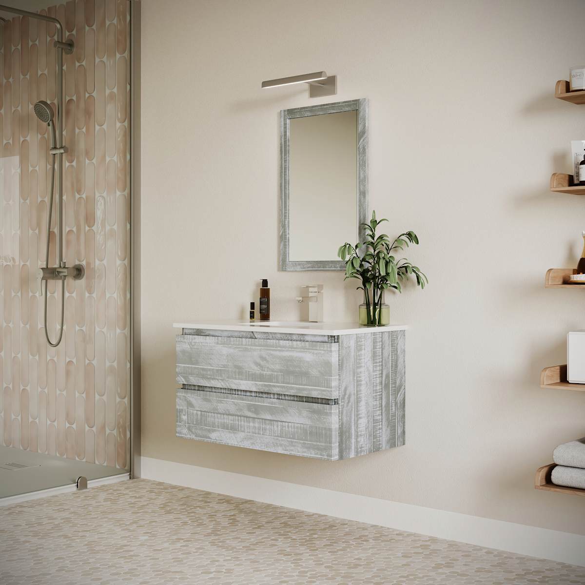 Formosa 36" Wall Mounted Single Basin Vanity Set with Cabinet and Quartz Vanity Top - image 24
