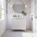 Wellington 36" Free Standing Single Basin Vanity Set with Cabinet and Quartz Vanity Top - image 2