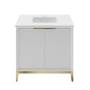 Wellington 36" Free Standing Single Basin Vanity Set with Cabinet and Quartz Vanity Top - image 1