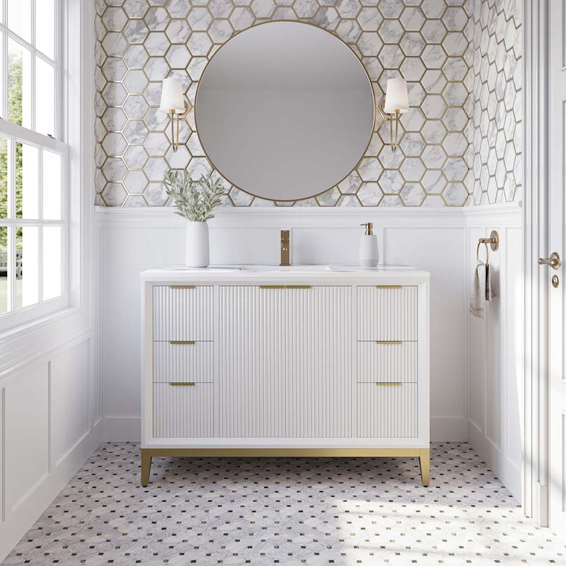 Wellington 48" Single Free Standing Vanity Cabinet Only - Less Vanity Top - image 9