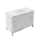 Wellington 48" Free Standing Single Basin Vanity Set with Cabinet and Quartz Vanity Top - image 4