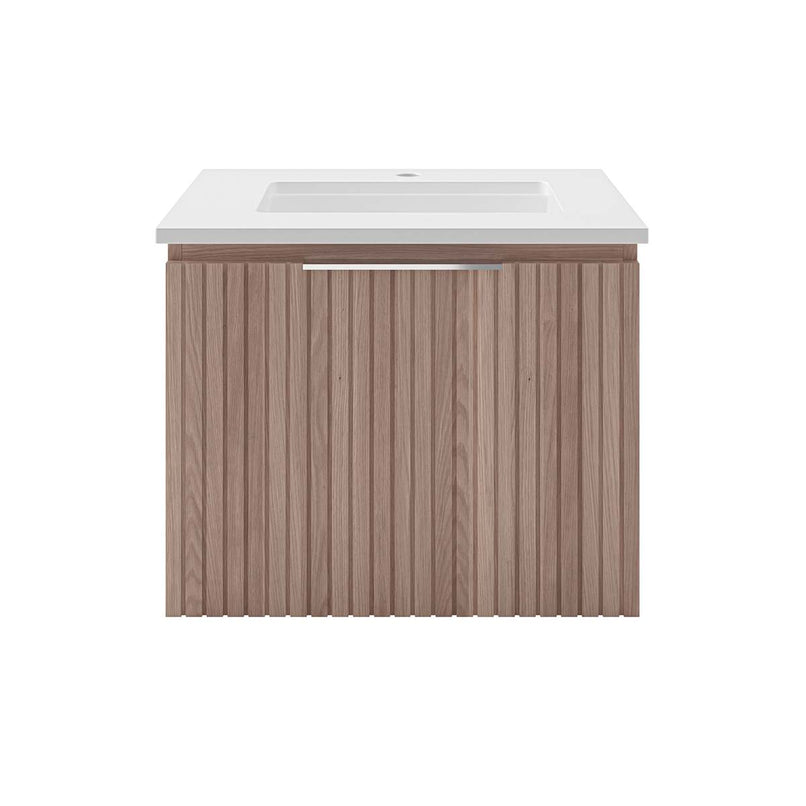 Elliot 24" Wall Mounted Single Basin Vanity Set with Cabinet and Quartz Vanity Top - image 16