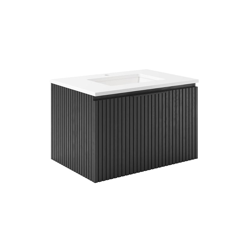 Elliot 30" Wall Mounted Single Basin Vanity Set with Cabinet and Quartz Vanity Top - image 4