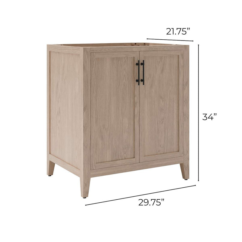 Silas 30" Single Free Standing Vanity Cabinet Only - Less Vanity Top - image 8