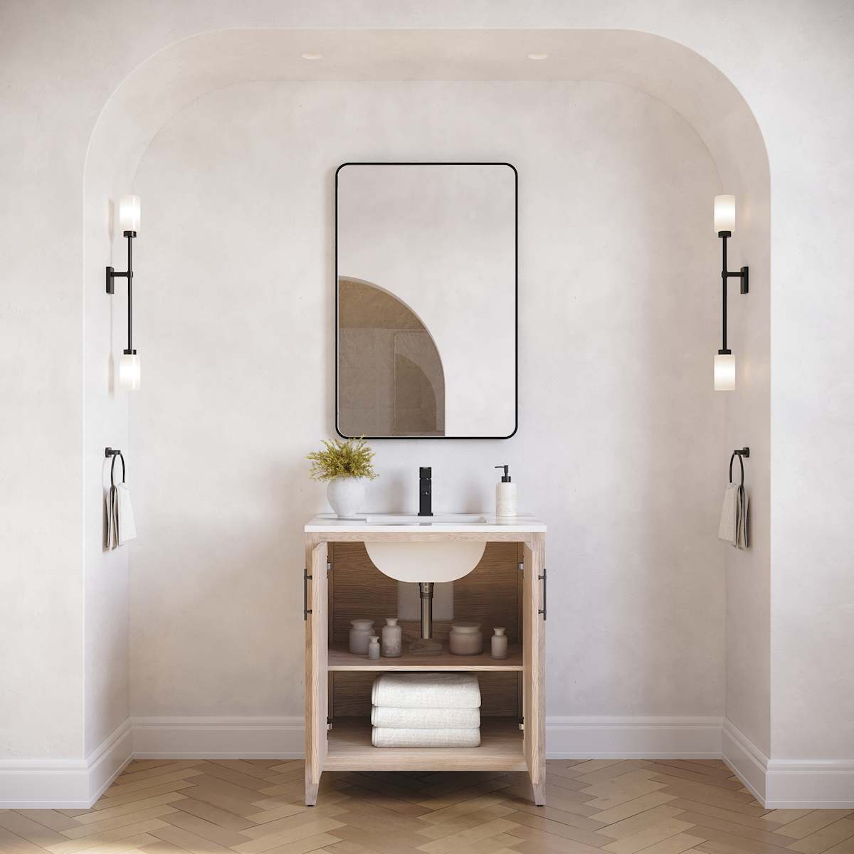 Silas 30" Free Standing Single Basin Vanity Set with Cabinet and Quartz Vanity Top