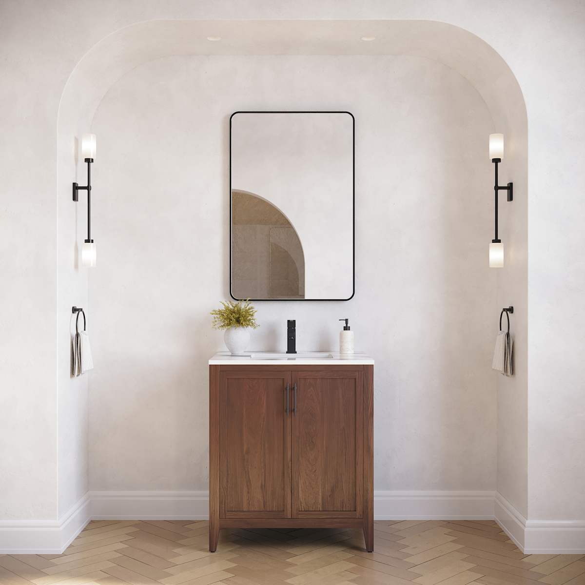 Silas 30" Free Standing Single Basin Vanity Set with Cabinet and Quartz Vanity Top