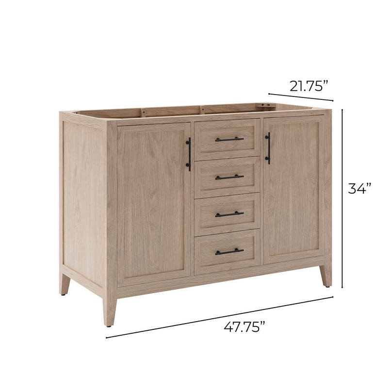 Silas 48" Single Free Standing Vanity Cabinet Only - Less Vanity Top - image 5