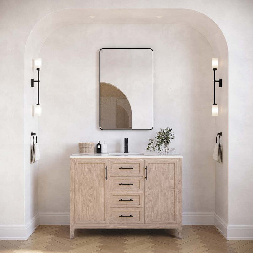 Silas 48" Free Standing Single Basin Vanity Set with Cabinet and Quartz Vanity Top - image 2