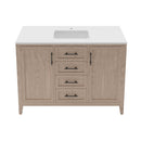 Silas 48" Free Standing Single Basin Vanity Set with Cabinet and Quartz Vanity Top - image 1
