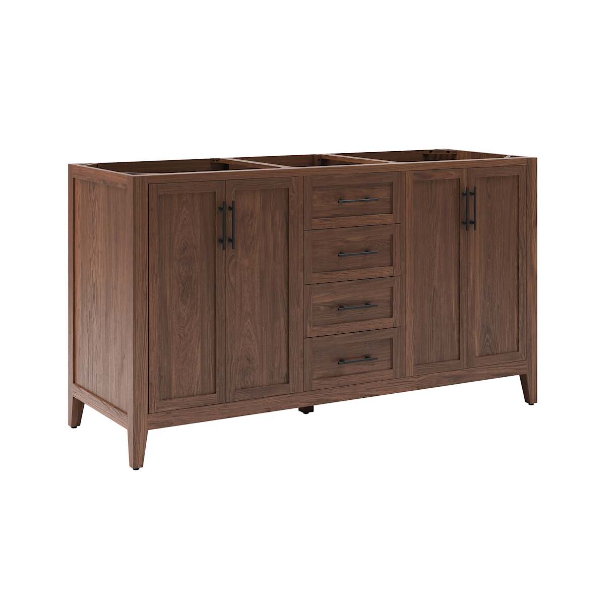 Silas 60" Double Free Standing Vanity Cabinet Only - Less Vanity Top