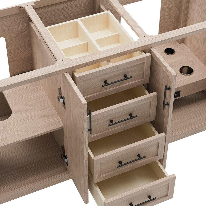 Silas 60" Double Free Standing Vanity Cabinet Only - Less Vanity Top - image 6