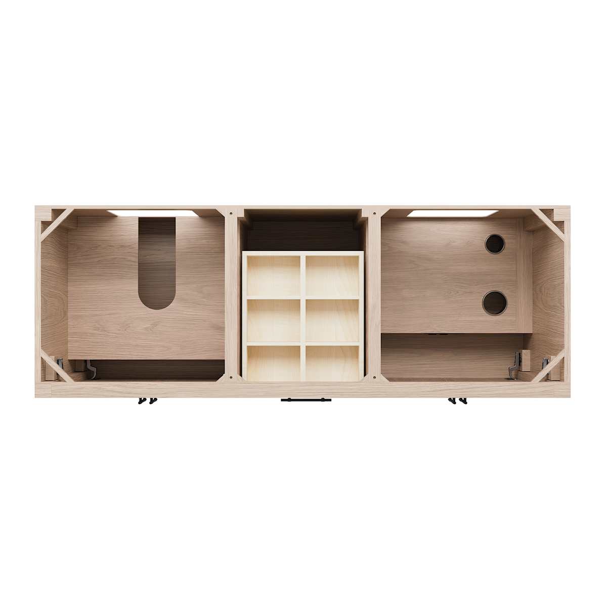 Silas 60" Free Standing Double Basin Vanity Set with Cabinet and Quartz Vanity Top - image 5