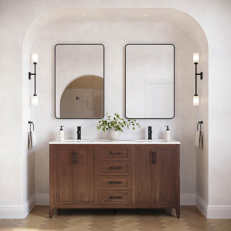 Silas 60" Free Standing Double Basin Vanity Set with Cabinet and Quartz Vanity Top - image 9