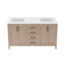 Silas 60" Free Standing Double Basin Vanity Set with Cabinet and Quartz Vanity Top - image 1