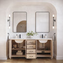 Silas 72" Free Standing Double Basin Vanity Set with Cabinet and Quartz Vanity Top - image 3