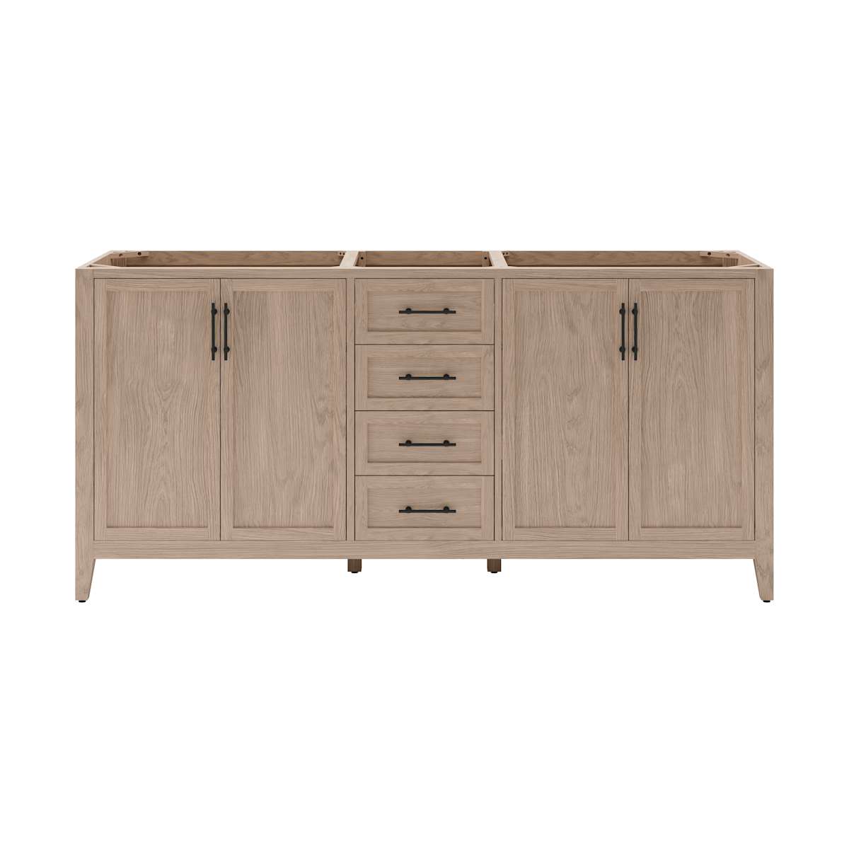 Silas 72" Double Free Standing Vanity Cabinet Only - Less Vanity Top
