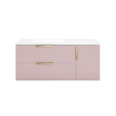 Camille 36" Wall Mounted Single Basin Vanity Set with Cabinet and Quartz Vanity Top - image 1