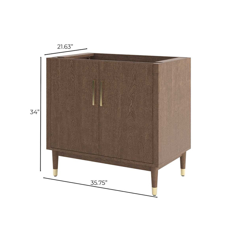 Sawyer 36" Single Free Standing Vanity Cabinet Only - Less Vanity Top - image 7