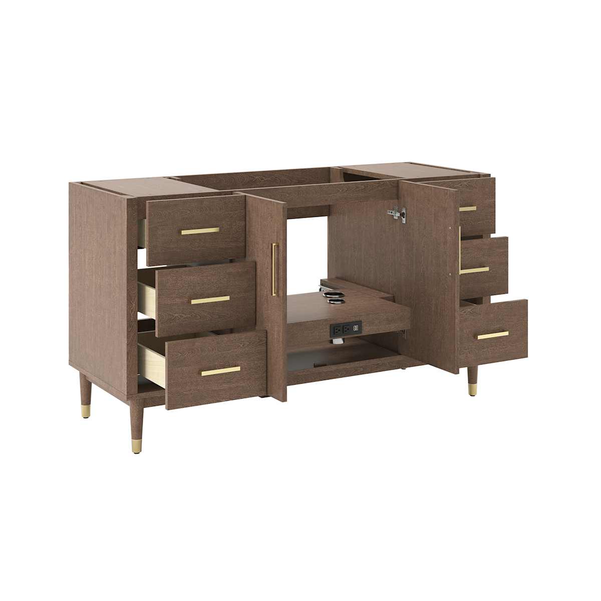 Sawyer 60" Single Free Standing Vanity Cabinet Only - Less Vanity Top