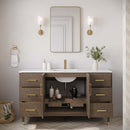 Sawyer 60" Free Standing Single Basin Vanity Set with Cabinet and Quartz Vanity Top - image 3