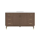 Sawyer 60" Free Standing Single Basin Vanity Set with Cabinet and Quartz Vanity Top - image 1