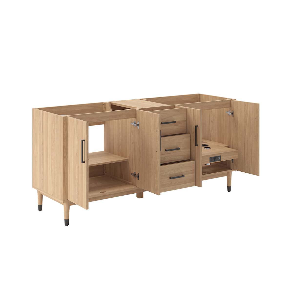 Sawyer 72" Double Free Standing Vanity Cabinet Only - Less Vanity Top