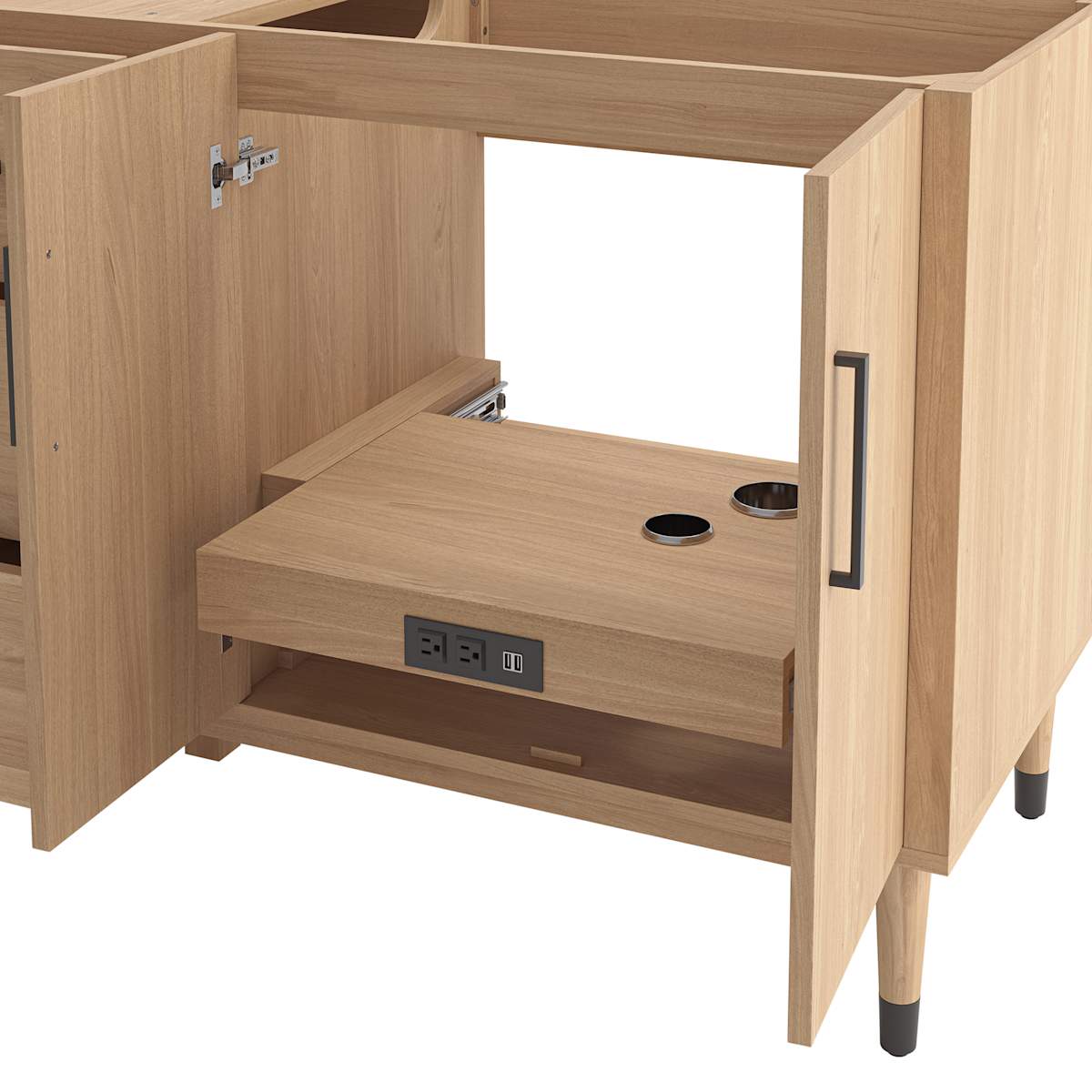 Sawyer 72" Free Standing Double Basin Vanity Set with Cabinet and Quartz Vanity Top - image 14