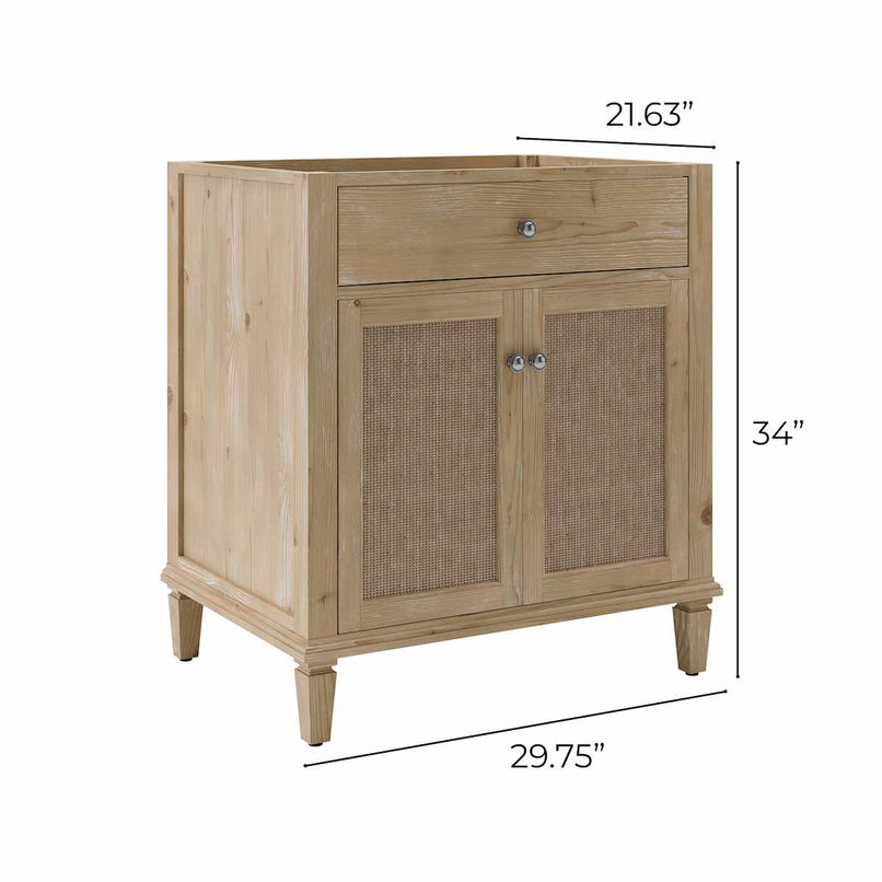 Cora 30" Single Free Standing Vanity Cabinet Only - Less Vanity Top - image 8