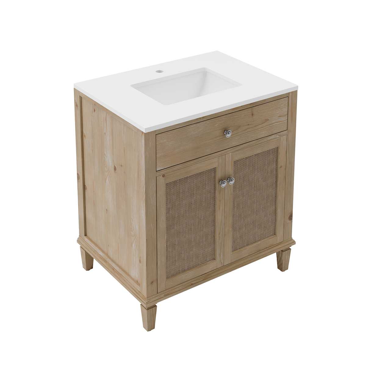 Cora 30" Free Standing Single Basin Vanity Set with Cabinet and Quartz Vanity Top - image 4