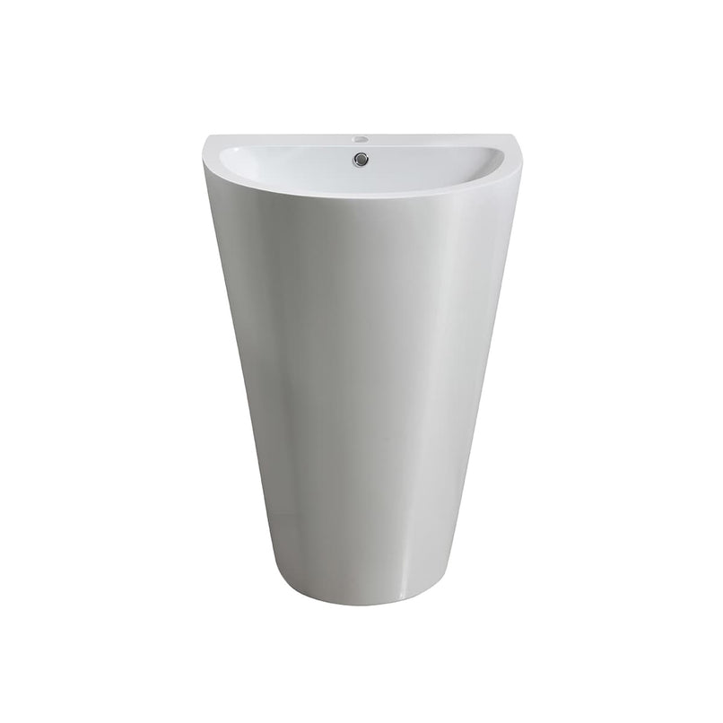 Parma 24" Pedestal Bathroom Sink with Single Faucet Hole and Overflow - image 2