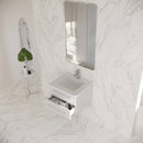 Lucera 24" Wall Mounted Single Basin Vanity Set with Cabinet and Quartz Vanity Top - image 20