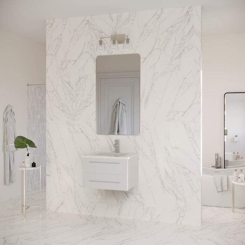 Lucera 24" Wall Mounted Single Basin Vanity Set with Cabinet and Quartz Vanity Top - image 21