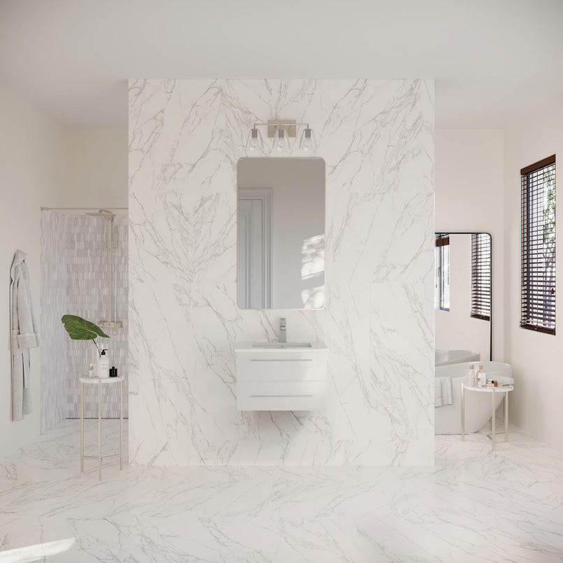 Lucera 24" Wall Mounted Single Basin Vanity Set with Cabinet and Quartz Vanity Top - image 22