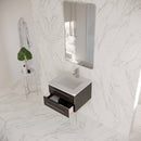 Lucera 24" Wall Mounted Single Basin Vanity Set with Cabinet and Quartz Vanity Top - image 3